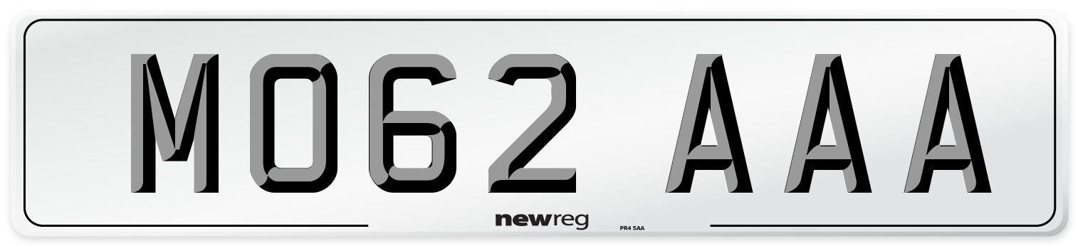 MO62 AAA Number Plate from New Reg